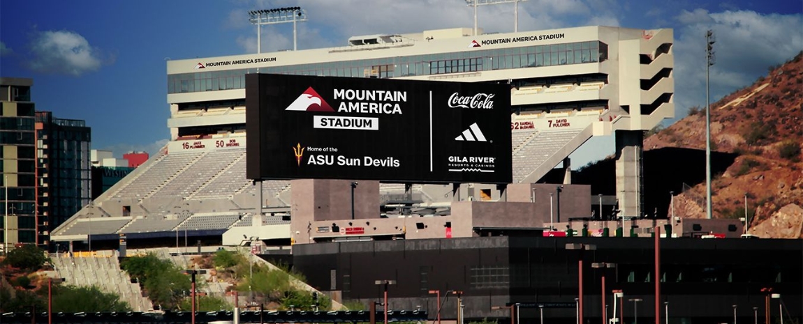 Exterior view of Mountain America Stadium